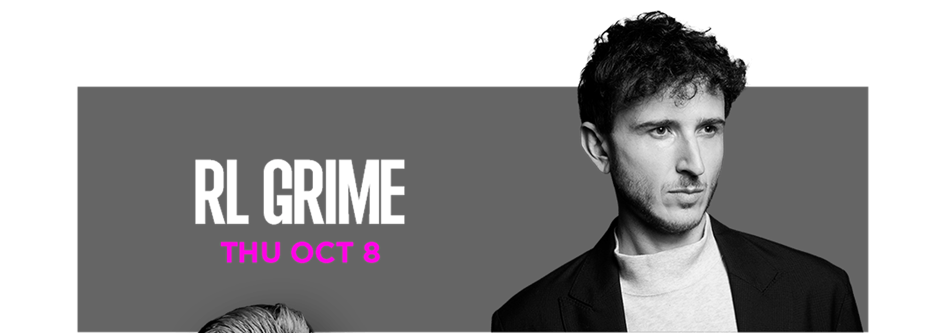 RL Grime event graphic promoting a performance on Thursday, October 8.